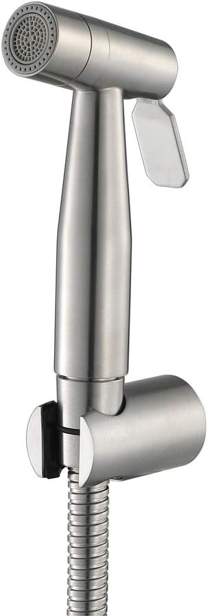 Hand Held Bidet Sprayer Single Cold Sprayer Kit Stainless Steel Bathroom Cloth Diaper Washer Portable Rust Proof Shower Sprayer Head