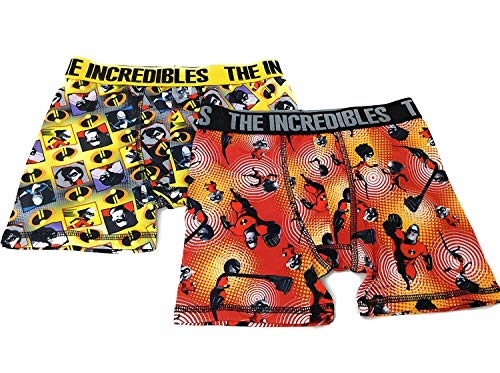 Incredibles 2-Pack Boys Boxer Brief Mr. Incredible Elastigirl Jack-Jack Dash Sizes 6,8,10 (6) Multicolor