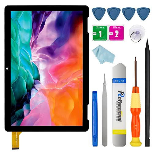 LXun Touch Screen Glass Replacement for Onn 10.1 inch Tablet 2APUQW1027 Model 100011886 Front Touch Screen Digitizer with Repair Tool Kit (NO Include LCD)