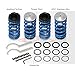 AJP Distributors Height Adjustable Suspension Lowering Springs Coilover Scaled Sleeves Kit Blue Compatible/Replacement For Jetta Golf GTI MK3 1993 1994 1995 1996 1997 1998 1999 93 94 95 96 97 98 99