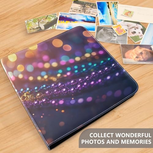 Álbum de fotos adhesivo DIY Scrapbook Álbum Carnaval Mardi Gras Encuadernador de 3 anillos Álbum de fotos 40 páginas 8x10 para recuerdos miniatura 5