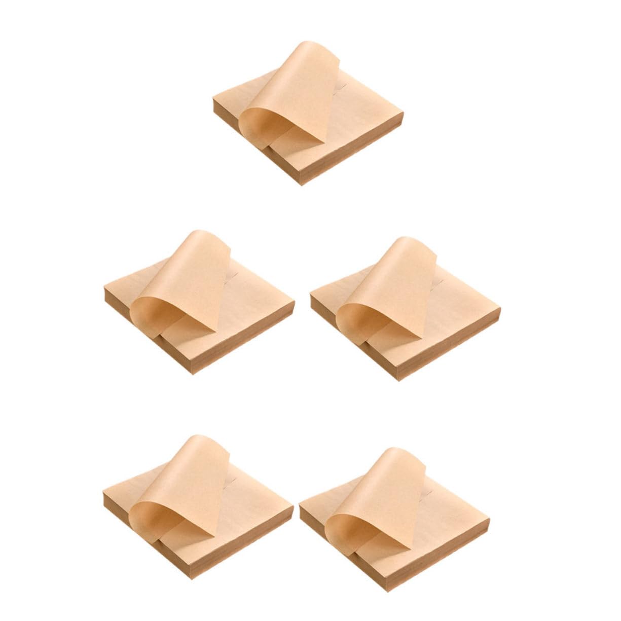 Papel Antigrasa para Alimentos de Papel Kraft Color Caqui 500 Hojas Absorbentes Compacto Adecuado para Hornear y Servir Bocadillos en Horno
