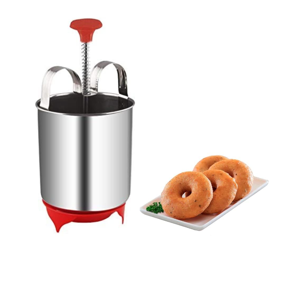 Yogilabel Perfectly Shaped and Crispy Medu Vada Maker The Ultimate Medu Vada Maker Machine Medu Vada and Donut Maker Stainless Steel for Homemade Donuts and Medu Vadas-image-23
