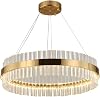 Circle Crystal Hanging Lamp LED Ring Light Fixtures Creative Chandelier Bedroom Decoration Ceiling Lamp Dining Room, Living Room, Bar, Kitchen Pendant Lighting