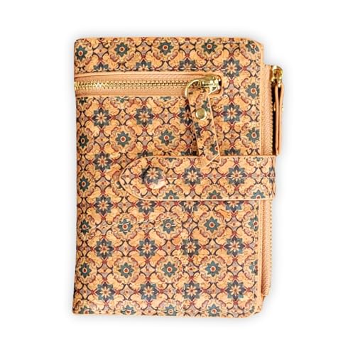 Generic Cork wallet with RFID protection vegan purse Eco Friendly gift lightweigh wallet (Porto Tiles), TR3401