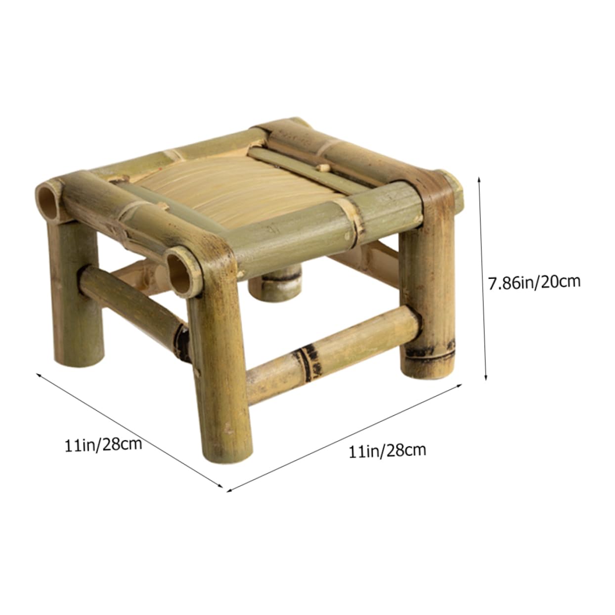 Toddmomy Taburete Retro de Bambú, Asiento Pequeño y Resistente, Estilo Vintage, Fácil de Limpiar, Adecuado para Casa y Baño, Ahorra Espacio