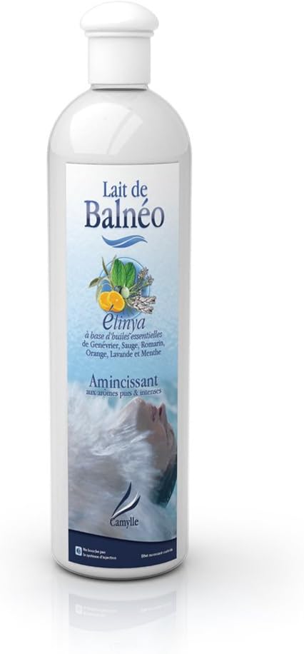 Camylle - Whirlpool Bath Milk Elinya - Emulsion of Essential Oils for Hydrotherapy Baths, Bubble Baths and Foot Spas - A Slimming Agent with Pure Intense Aromas - 500ml