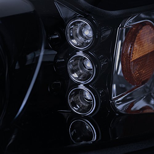 Spec-D Tuning 2Lhp-Mst99G-Tm Ford Mustang Glossy Black Halo Led Projector Headlights #TOP6