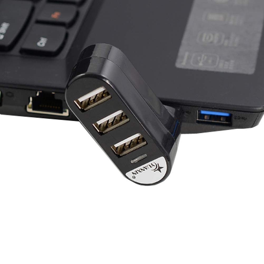 Adesivo USB Hub 3 Port Splitter Adattatore Girevole 180 ° Per PC Laptop - Foto 12