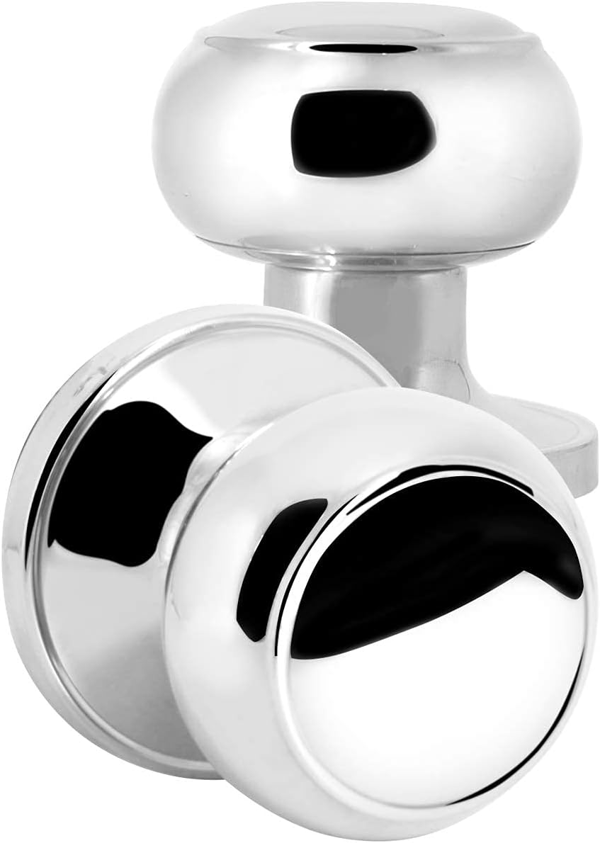 Probrico Polished Chrome Door Knobs Interior, 6 Pack Privacy Lock Knobs and 6 Pack Keyless Passage Knobs