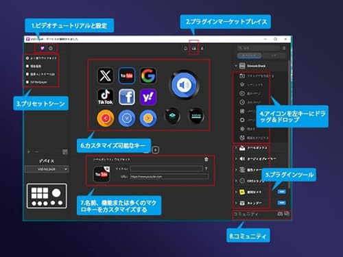 undefined TreasLin ストリームドック ストリームコントローラーデッキ - 12 つのカスタマイズ可能なマクロキーで、OBS、Twitch、YouTube におけるアクションをトリガー - コンテンツクリエイター、ストリーミング、ゲーム向け - PC と Mac に対応 - N3 ホワイト の商品画像 5