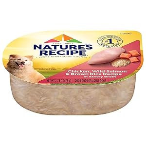 Nature's Recipe Wet Dog Food, Chicken & Wild Salmon in Broth Recipe, 2.75 Ounce Cup (Pack of 12) Nature’s Recipe Wet Dog Food, Chicken & Wild Salmon in Broth Recipe, 2.75 Ounce Cup (Pack of 12)