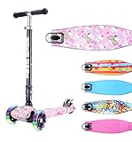 🛴 ALTURA AJUSTABLE - el patinete se extiende hasta 86 cm y está provista de botones, para que el ajuste de altura sea lo más sencillo posible. Típicamente sugerimos que la altura del niño oscile entre 75 y 135 cm.