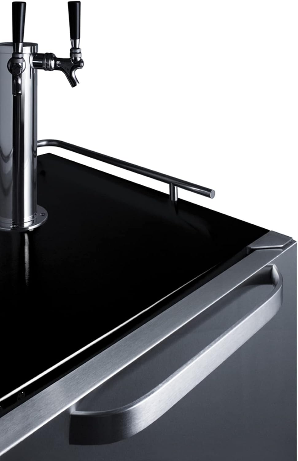 Summit Appliance SBC696OSCFTWIN 24" Wide Built-In Outdoor Cold Brew Coffee Kegerator; Dual Tap Kit; Weatherproof; Full-sized Coffee Dispenser; Digital Thermostat; Automatic Defrost