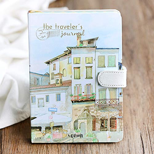 Coque rigide Town pour protéger vos écrits, carnet de notes peint à la main