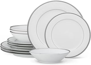 Regina Platinum 12-Piece Set, Service for 4 in White