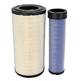 Air Filters Kit Outer and Inner AT171853 AT171854 Compatible for Fleetguard AF25557 AF25558