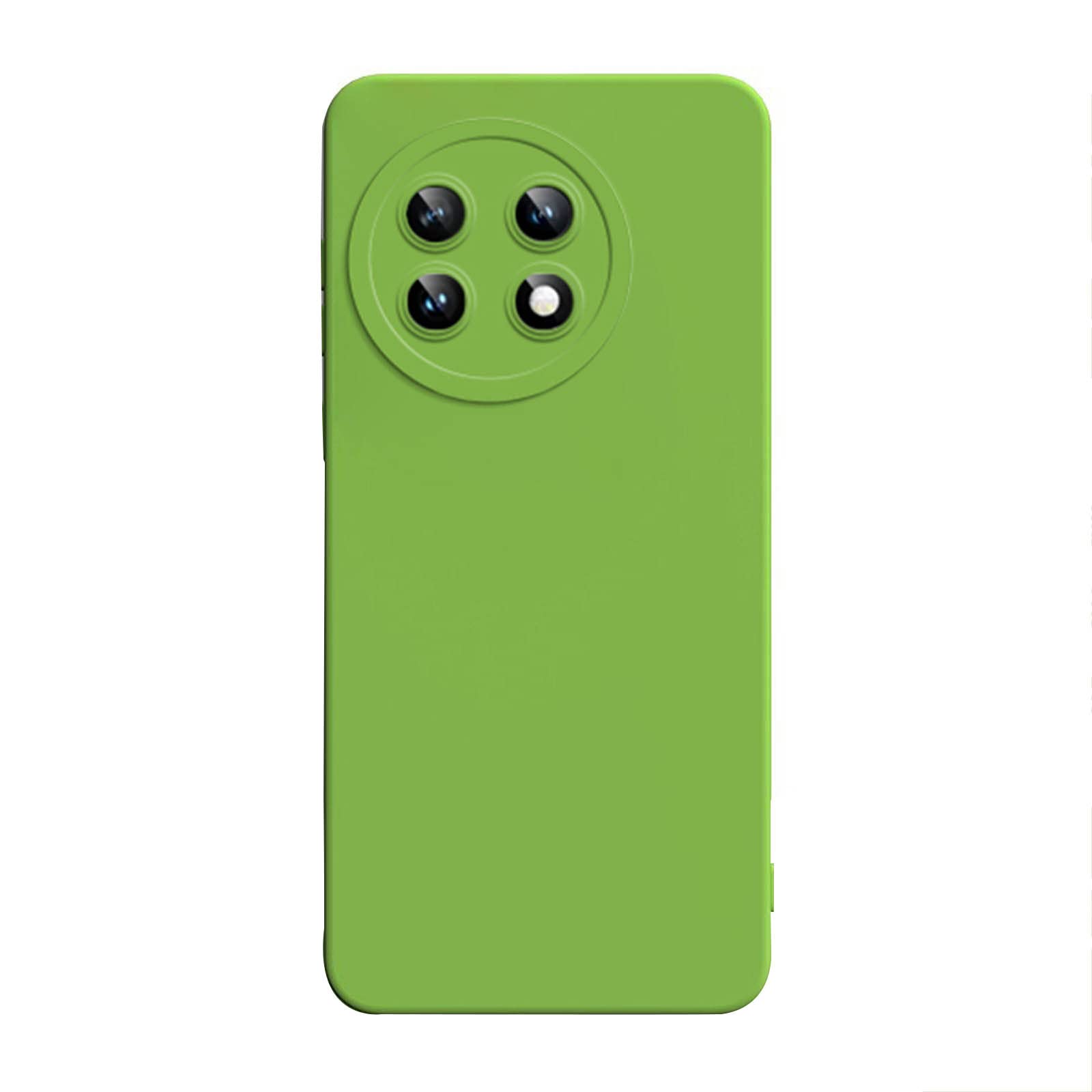 Coque pour Oneplus Ace 2, Silicone Liquide Coque De Protection avec Protection De La Caméra Anti-Empreintes Antichoc Housse,Vert