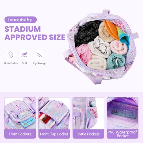 Image of MOONBABY Mesh Beach Tote Bag for Stadium Events 12x6x12 Net Purse Bag for Women with Detachable Long Strap for Work, Sports