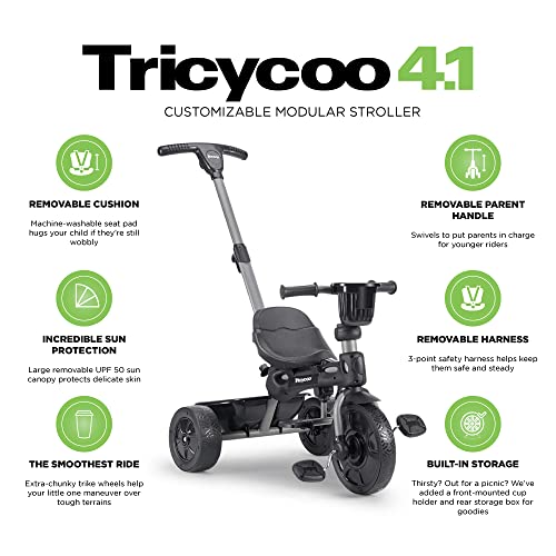 image for Joovy Tricycoo 4.1 Kids Tricycle with 4-Stages Featuring Extra-Wide Fr