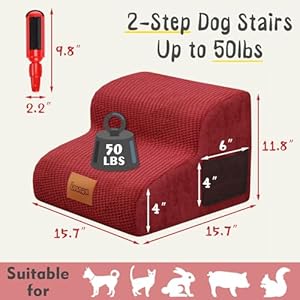 Dog-Stairs-2-Step-Foam-Dog-Steps-for-Couch-Non-Slip-Pet-Steps-with-Waterproof-Cover-Pet-Stairs-for-Small-Dogs-with-OldInjured-Dog-Ramp-with-Pocket-Send-A-Pet-Hair-Remover-118-H - Cucciolini Doodles   Dog-Stairs-2-Step-Foam-Dog-Steps-for-Couch-Non-Slip-Pet-Steps-with-Waterproof-Cover-Pet-Stairs-for-Small-Dogs-with-OldInjured-Dog-Ramp-with-Pocket-Send-A-Pet-Hair-Remover-118-H