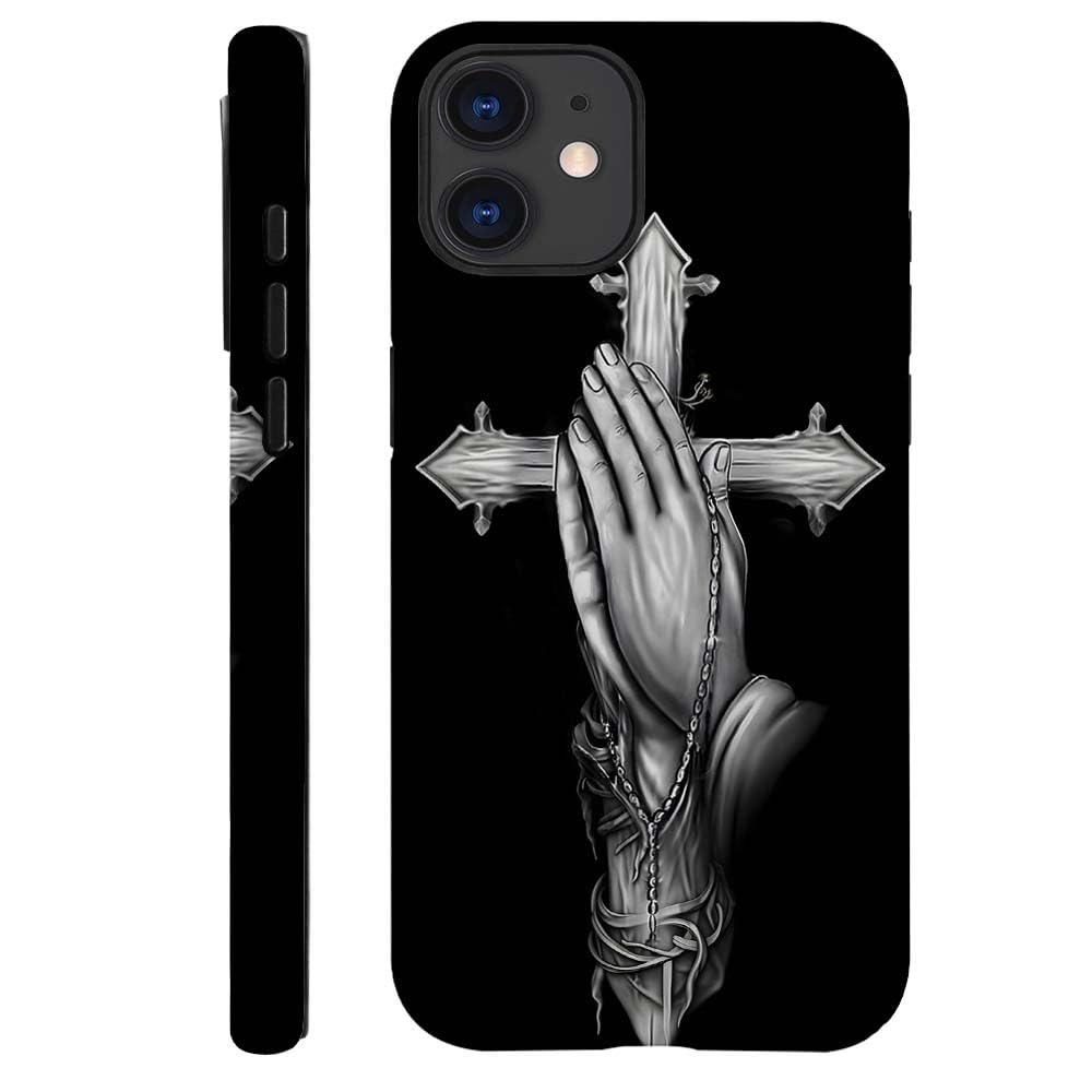 SEized Case Compatible with for iPhone 11,Pray Hands Cross Jesus Phone Case for Girl Women Boy Men,Durable Protection Case for iPhone 11