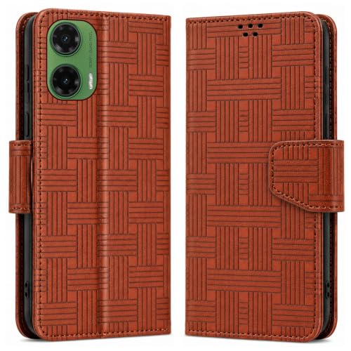 Image of SBMS Flip Cover for Motorola Moto G35 5G Back Cover Case with Magnatic Closure | Inbuilt Stand | Card & Money Pocket (Mat Tan)
