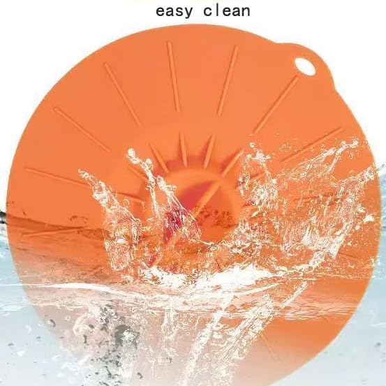 Miniatura 3 de Paquete de 5 tapas de silicona resistentes al calor para salpicaduras de microondas, tapas de succión reutilizables para almacenamiento de