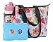 Lunch Bag Set by Dimayar Lunch Box with Ice Pack and 20 oz Matching Water Bottle,Full Zipper Closure Insulated Lunch Bag Lunch Boxes for Adults Flora Lunch Tote for Lunch