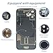 ZNZHKR 16 Back Glass Replacement with Wireless Charging Flex Cable and Camera Frame All Parts for iPhone 16 (6.1 Inch Teal) Replacement of Equipment Waterproof Tape