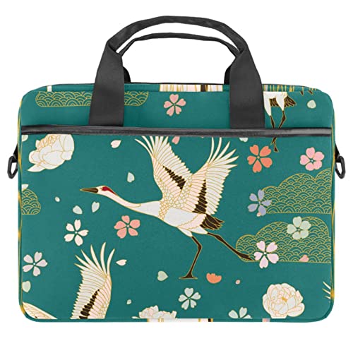 Sacoche ordinateur portable 13-14.5 pouces pied-de-poule orange et noir