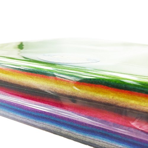 Image of flic-flac 28pcs 12 x 8 inches (30cmx20cm) 1.4mm Thick Soft Felt Fabric Sheet Assorted Color Felt Pack DIY Craft Sewing Squares Nonwoven Patchwork (Pack of 2)