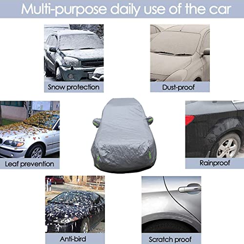 Image of Car Cover Waterproof All Weather for Automobiles, Outdoor Full Cover Rain Sun UV Protection for Land Rover Discovery 4 5 LR4 LR5 Auto Full Exterior Covers