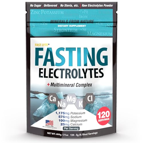 Fast Lyte Fasting Electrolyte Supplement Powder | No...