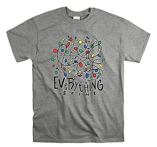 T-shirt unisexe Everything is Fine gris XXL pour homme et femme