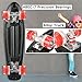 ToyerBee Skateboards 22”with Colorful LED Light Up Wheels, Complete Skateboard with A Repair Kit. Mini Cruiser Skateboard for Beginners/Pro, Plastic Skate Board for Boys/Girls/Kids/Adult