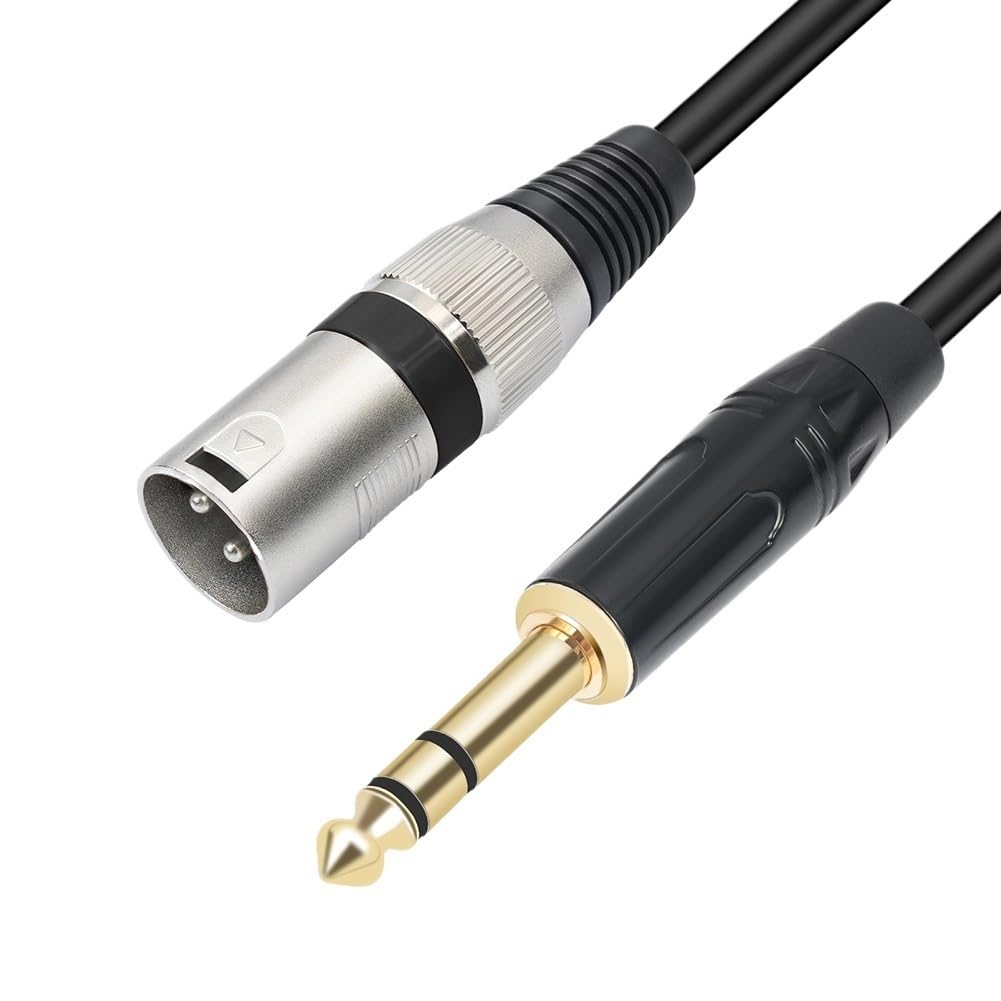 Câble XLR 1/2/3/5/10 m vers XLR 6,35 mm vers XLR mâle 3 broches (300 cm)