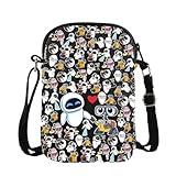 W And E Love Crossbody Bag Cartoon Couples Animated Film Cinephile Gift (BLK-Wa Ev CB)