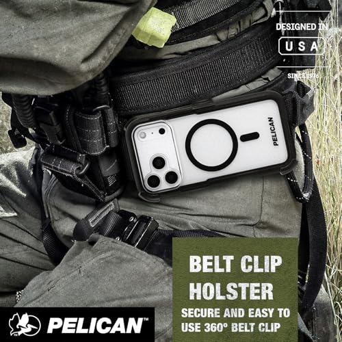 Pelican Voyager iPhone 17 Pro Case - Rugged MagSafe Phone Case -Black/Clear - image 8