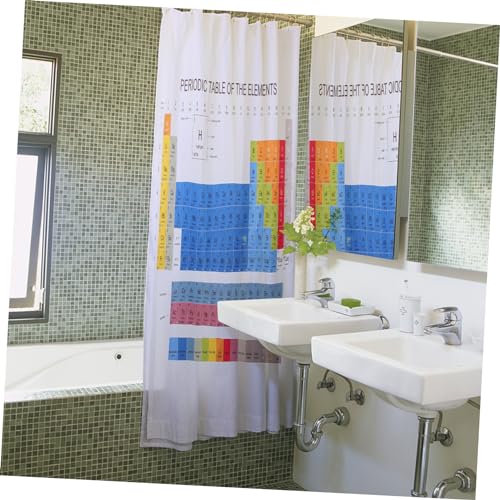 Rideau de bain motif de table exquis accessoire de douche résistant IMIKEYA - 3