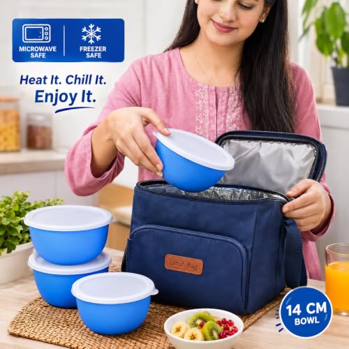 Image of Zaib Stainless Steel Microwave Safe Serving Bowl 500 ml, 14 cm