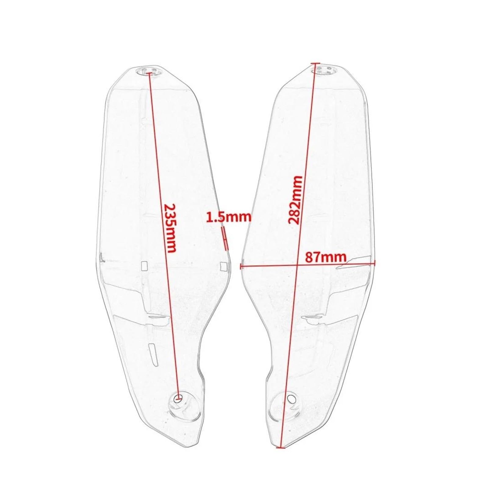 Scudo Paramani Paramani Estensioni Mano Scudo Protezione Dello Schermo Accessori Moto Per XADV X-ADV 750 X-ADV750 XADV750 2025 2026 Protezione Mano Manubrio(A Set-Red)