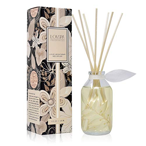 LOVSPA Coconut & Eucalyptus Reed Diffuser Oil Set - Scented Stick Room Freshener