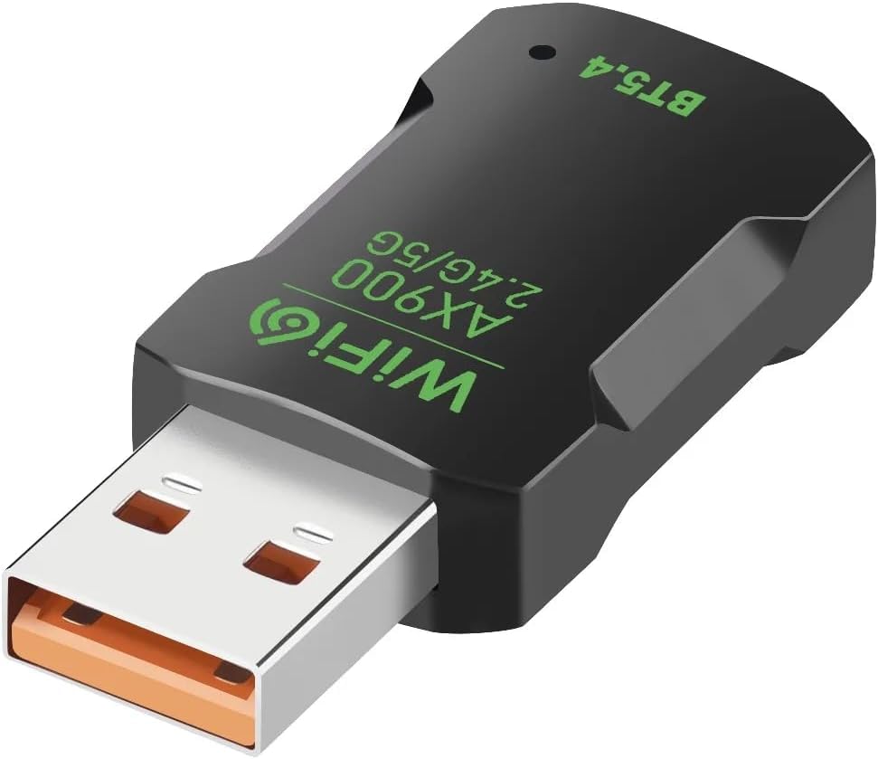 900Mbps WiFi 6 Adapter, 2 in 1 USB Bluetooth 5.4 Network Card 2.4G 5G Wireless USB Dongle Receiver Free Driver for PC-image-38