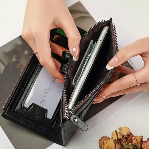 PU Leather Long Wallet for Women Vintage Checkbook Wallets with Card Holder3