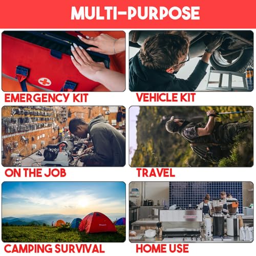 Image of Pocket Size Duct Tape, Emergency Kit for Outdoors, Travel, Car, Survival Gear, First Aid, Backpacking, Camping, 2 Inch x 16 Feet, Silver, Pack of 1