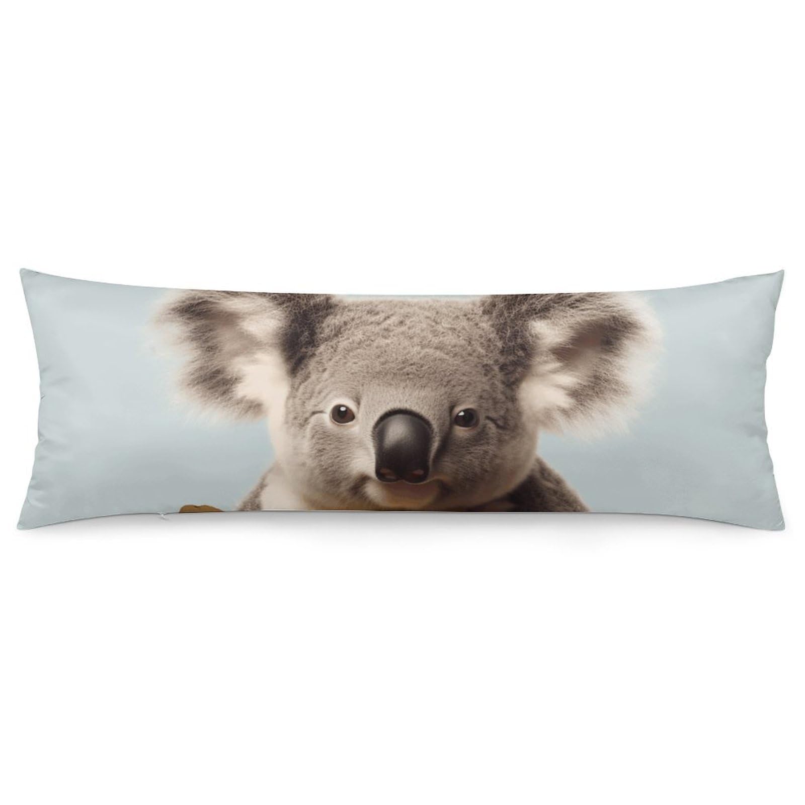 2 Pack Pillow Cases for Hair and Skin, Soft Breathable Pillow Case Covers with Hidden Zipper, Animals in Leaves Pillowcase 20"x54" Pillow Covers for Sleeping Gift