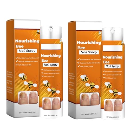 2 unidades de veneno de abeja para el cuidado de las uñas, defensa de uñas, fortalecimiento de cutículas, suero reparador para uñas de manos y pies