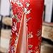 Shanghai Story Floral Dress Long Cheongsam Long Sleeve Cheap Qipao 3XL Red
