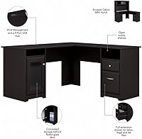 Vista 4 de Bush Furniture Cabot - Escritorios para oficina en casa, 60 W, color roble espresso